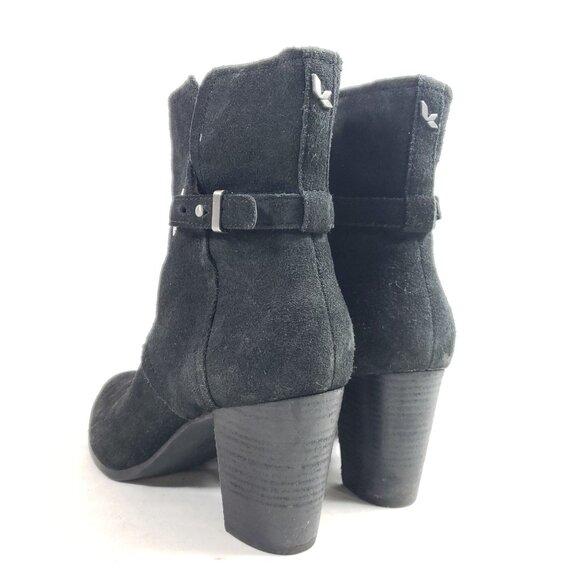 Koolaburra By UGG Womens Black Suede Ankle Boots With Block Heel Size 9 - Picture 5 of 9